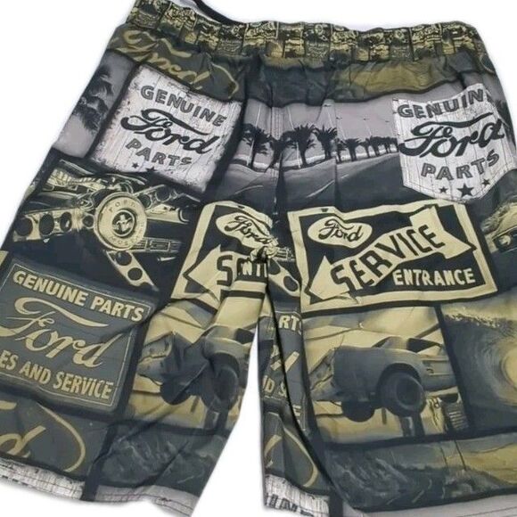 Ford Board Shorts Men XX-Large Swim Trunk Swimwear Vintage Logo Drawstrings XXL - Picture 5 of 7